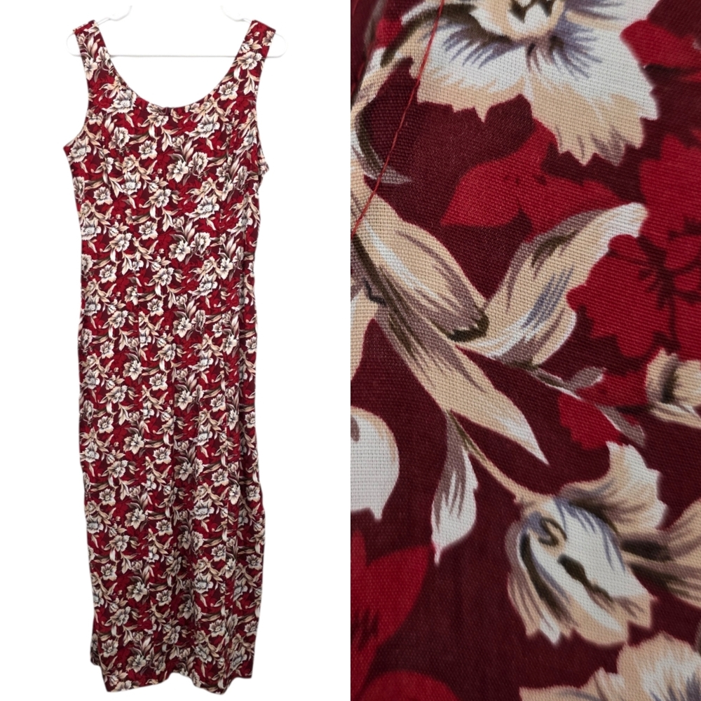 Vintage Rampage Floral Dress 7 Maxi Spring Lightweight Sun Dress Summer Retro